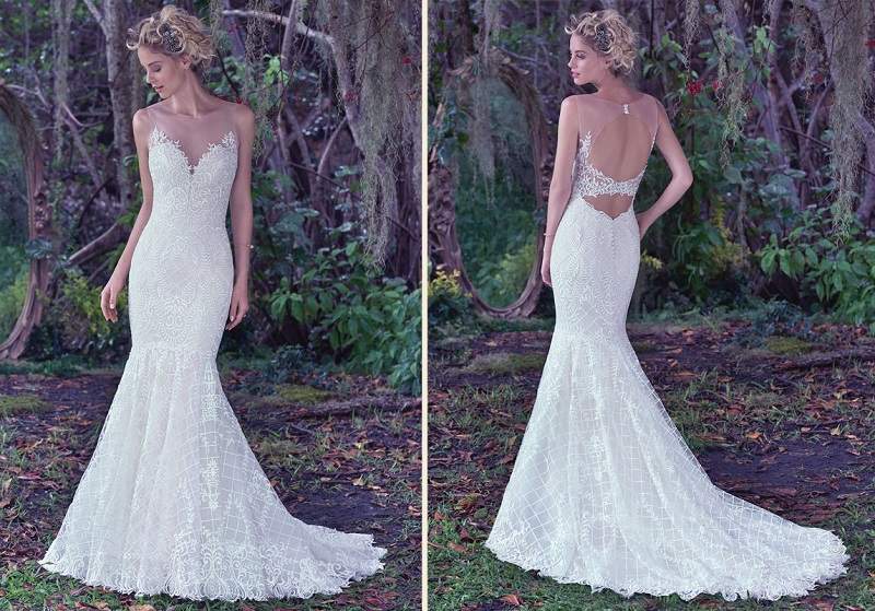 vestido de noiva sereia com manga de renda