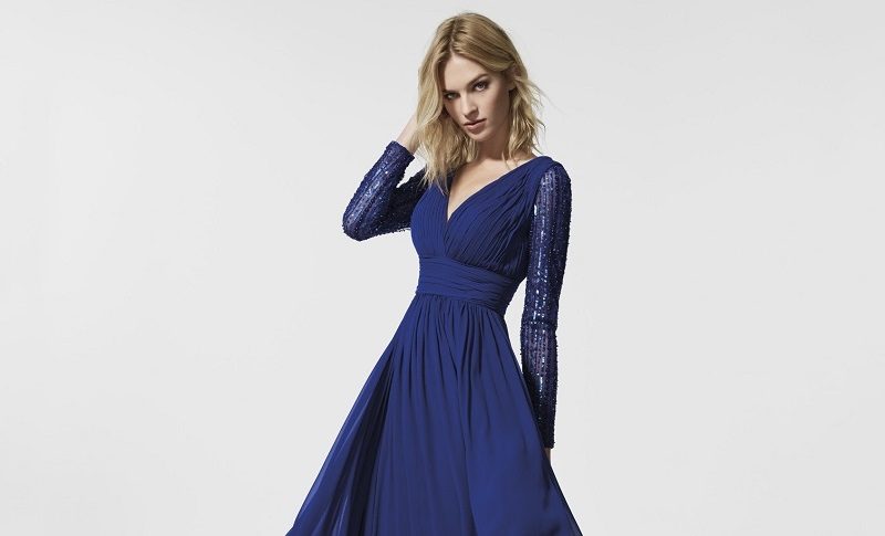 vestido azul para mae do noivo