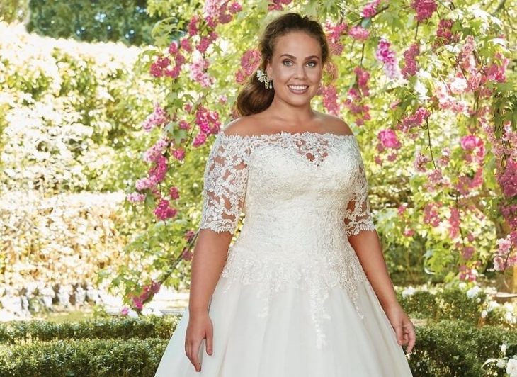 vestido de noiva plus size com manga